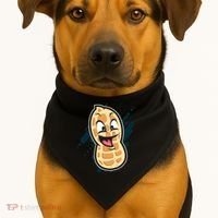 Funny Peanut Butt Gag Peanut Butter Food USA-Made Doggie Bandana thumb 1