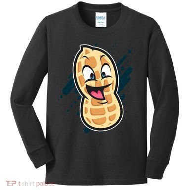Funny Peanut Butt Gag Peanut Butter Food Kids Long Sleeve Shirt