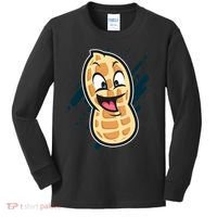 Funny Peanut Butt Gag Peanut Butter Food Kids Long Sleeve Shirt thumb 0