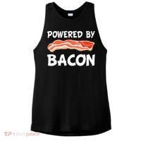 Funny Powered By Bacon Bacon Lovers Ladies PosiCharge Tri-Blend Wicking Tank thumb 0