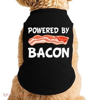 Funny Powered By Bacon Bacon Lovers Doggie Tank