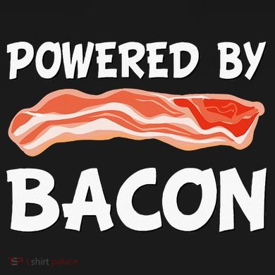Funny Powered By Bacon Bacon Lovers Cooling Performance Crew T-Shirt