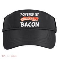 Funny Powered By Bacon Bacon Lovers Adult Drive Performance Visor thumb 0