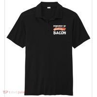 Funny Powered By Bacon Bacon Lovers Sport-Tek Posi-UV Pro Polo thumb 0