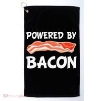 Funny Powered By Bacon Bacon Lovers Golf Towel thumb 0