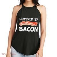Funny Powered By Bacon Bacon Lovers Women's Perfect Tri Rocker Tank thumb 2