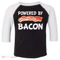 Funny Powered By Bacon Bacon Lovers Toddler Fine Jersey T-Shirt thumb 0
