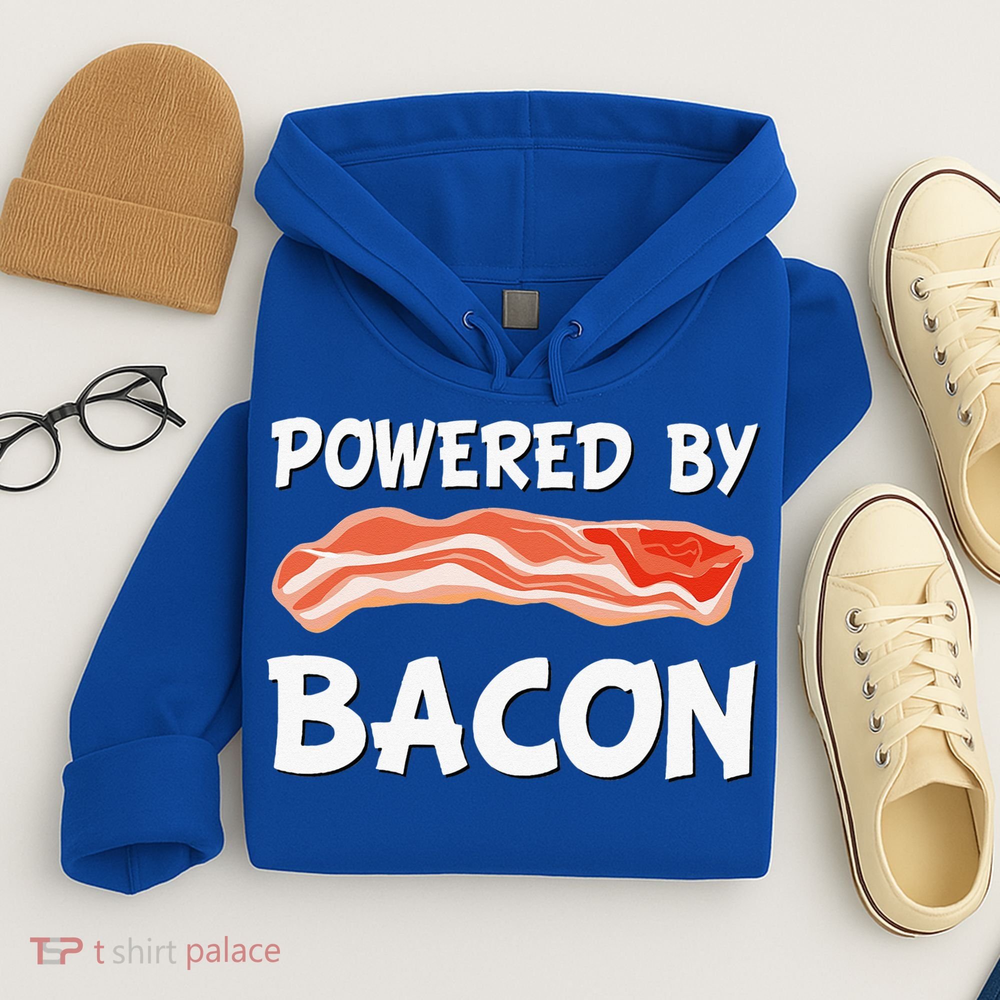 Funny Powered By Bacon Bacon Lovers Hoodie