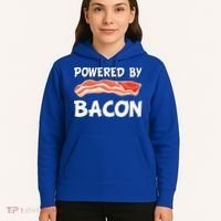 Funny Powered By Bacon Bacon Lovers Hoodie thumb 5