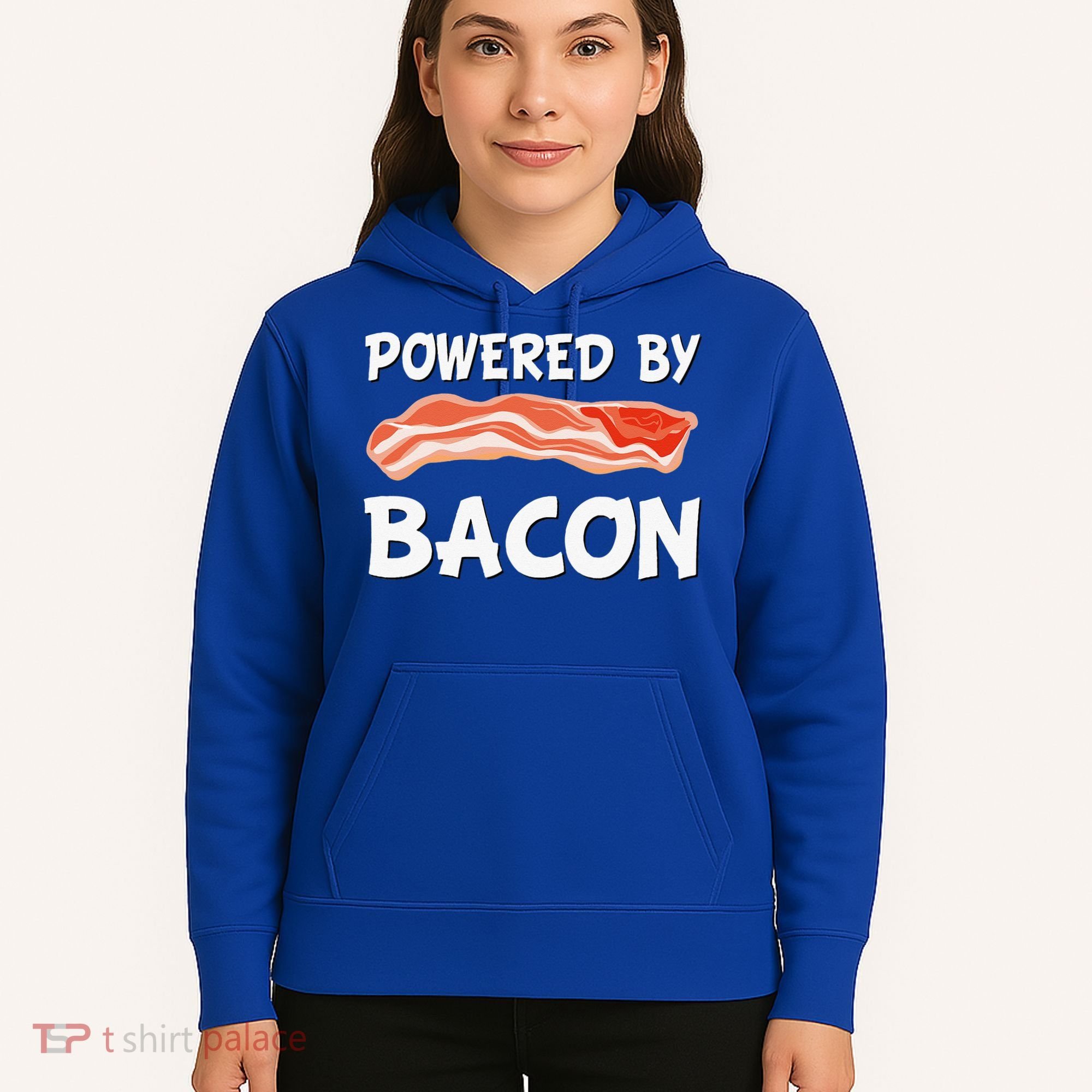 Funny Powered By Bacon Bacon Lovers Hoodie