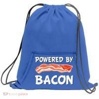 Funny Powered By Bacon Bacon Lovers Sweatshirt Cinch Pack Bag thumb 0