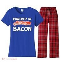 Funny Powered By Bacon Bacon Lovers Women's Flannel Pajama Set thumb 0