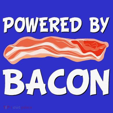 Funny Powered By Bacon Bacon Lovers Ladies Essential Flowy Tank