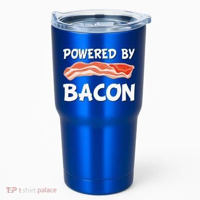 Funny Powered By Bacon Bacon Lovers Tumbler