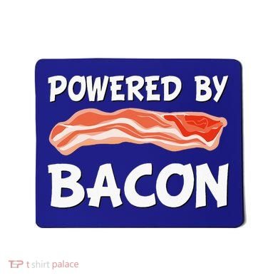Funny Powered By Bacon Bacon Lovers Mousepad