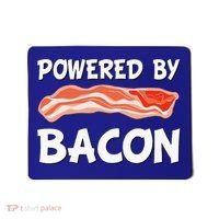 Funny Powered By Bacon Bacon Lovers Mousepad thumb 0