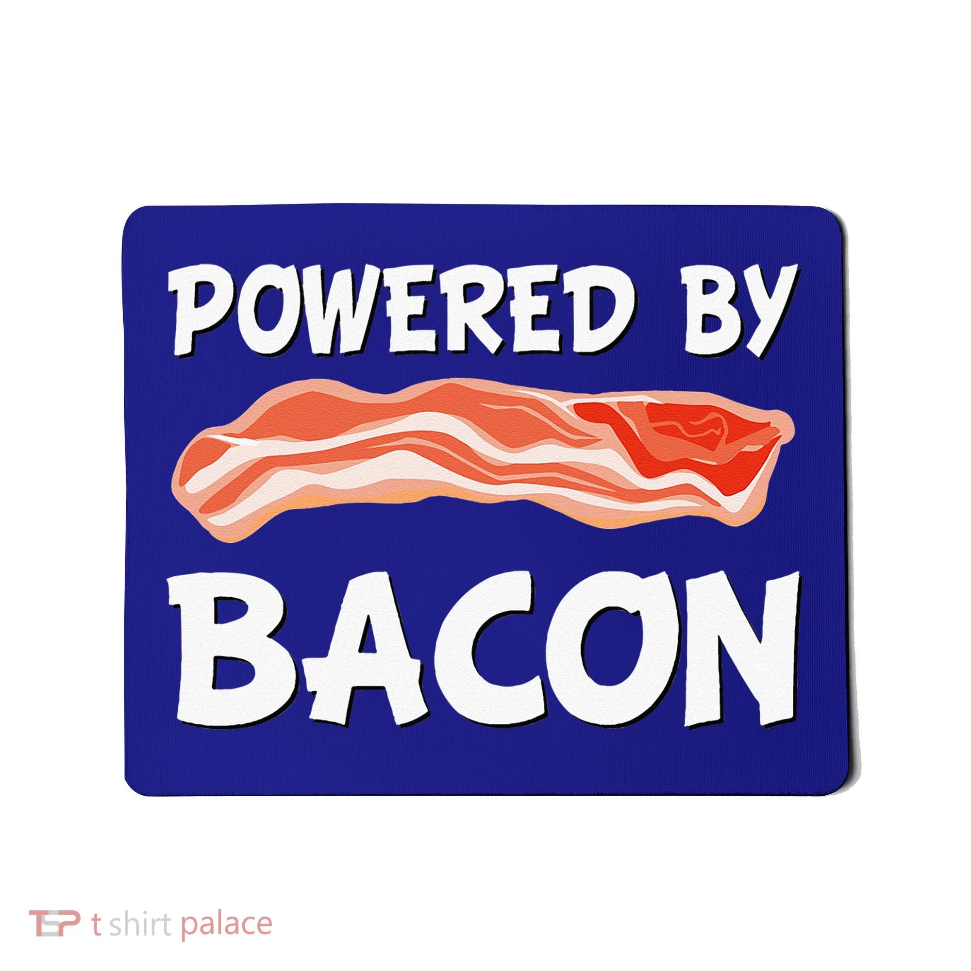 Funny Powered By Bacon Bacon Lovers Mousepad