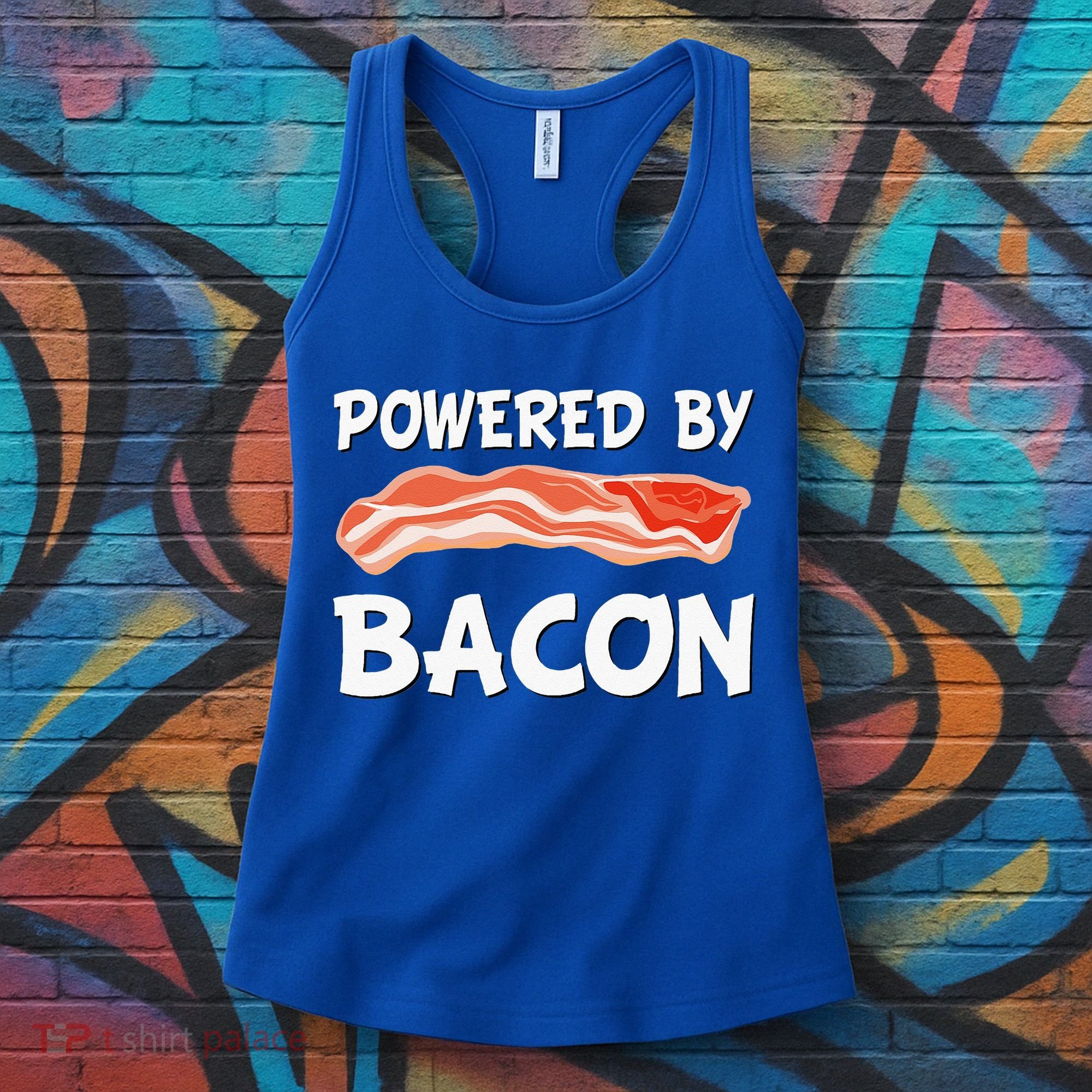Funny Powered By Bacon Bacon Lovers Women's Tank Top