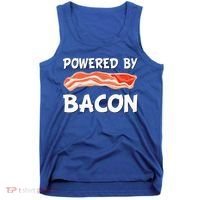 Funny Powered By Bacon Bacon Lovers Tank Top thumb 0