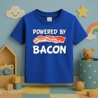 Funny Powered By Bacon Bacon Lovers Toddler T-Shirt thumb 3