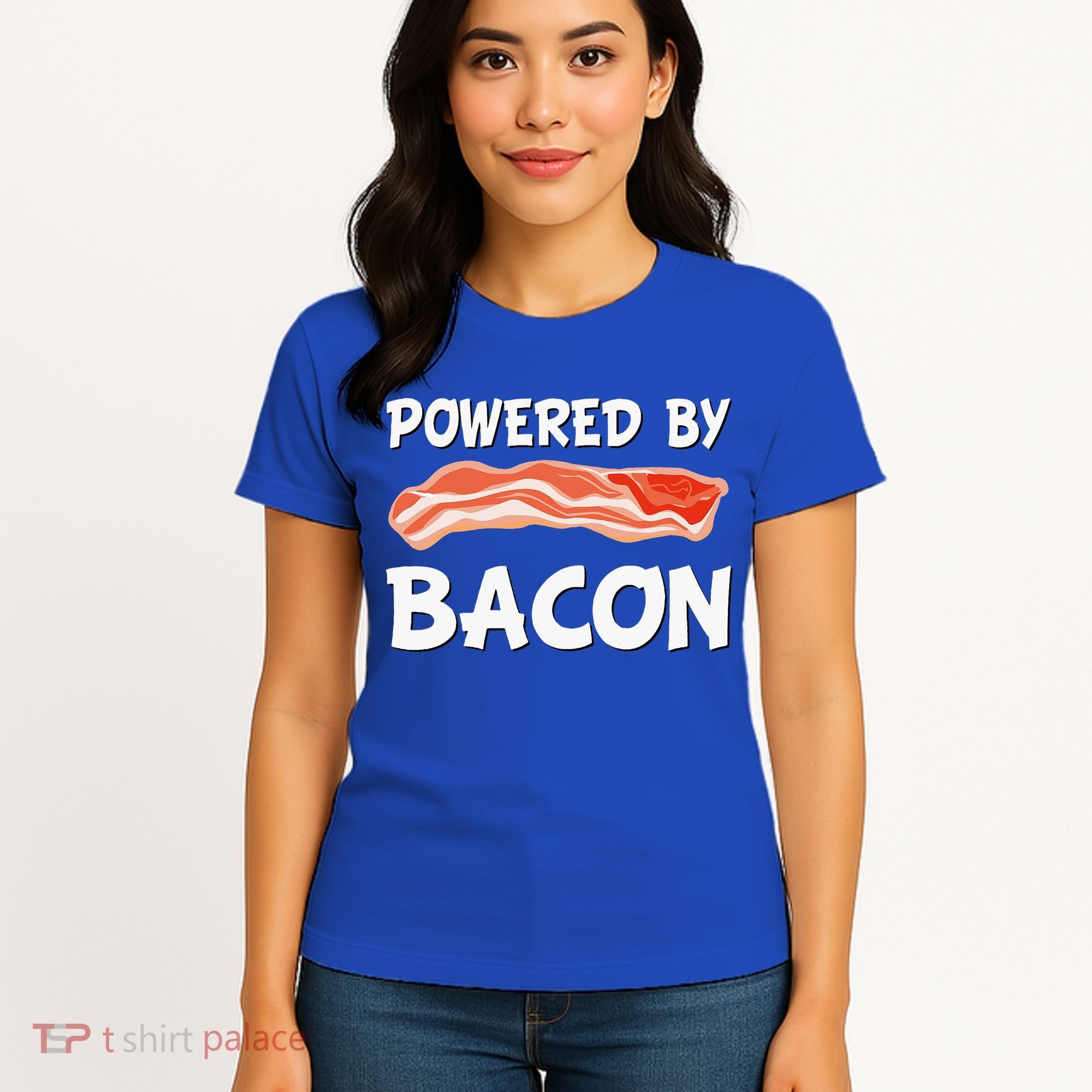 Funny Powered By Bacon Bacon Lovers Women's T-Shirt