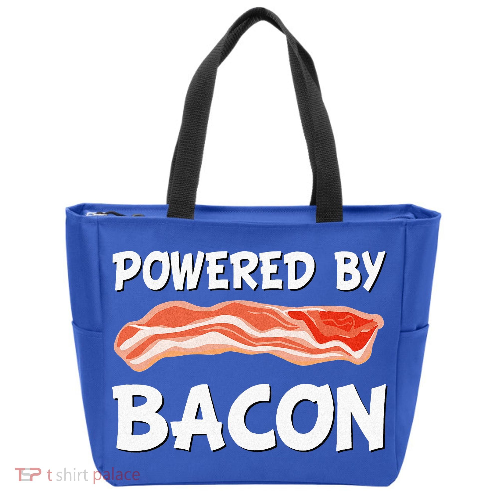 Funny Powered By Bacon Bacon Lovers Tote Bag