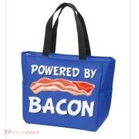 Funny Powered By Bacon Bacon Lovers Tote Bag thumb 3