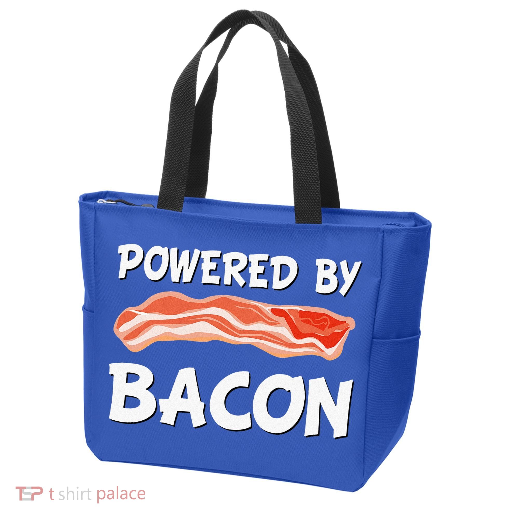 Funny Powered By Bacon Bacon Lovers Tote Bag
