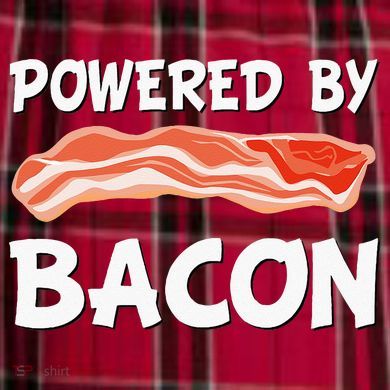 Funny Powered By Bacon Bacon Lovers Women's Flannel Plaid Pajama Pants