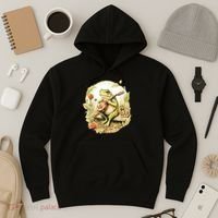 Frog Playing Banjo On Log Hoodie thumb 3