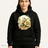 Frog Playing Banjo On Log Hoodie thumb 5