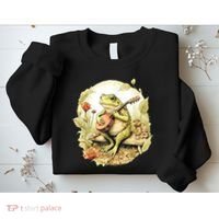 Frog Playing Banjo On Log Sweatshirt thumb 2