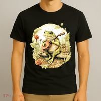 Frog Playing Banjo On Log T-Shirt thumb 3