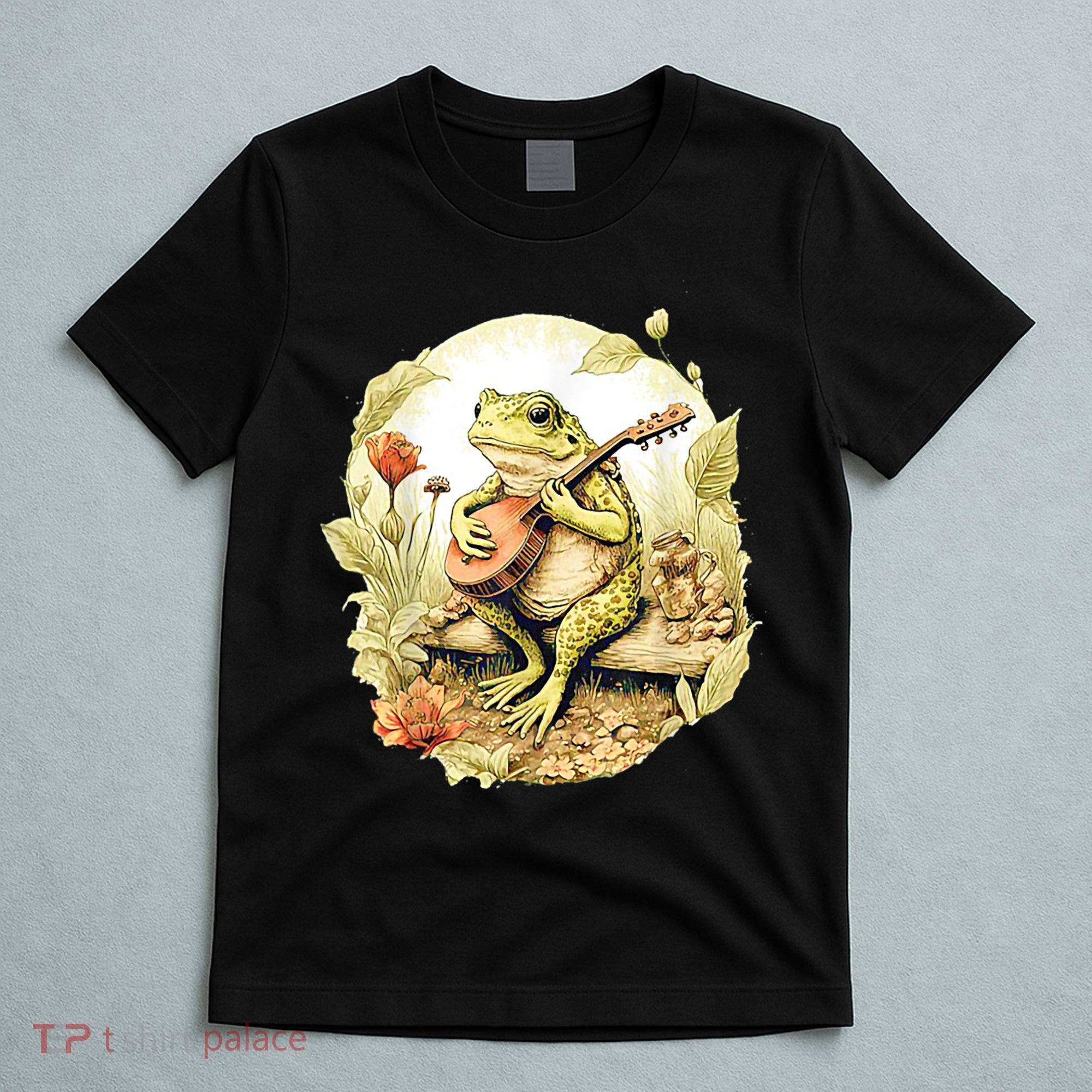 Frog Playing Banjo On Log T-Shirt