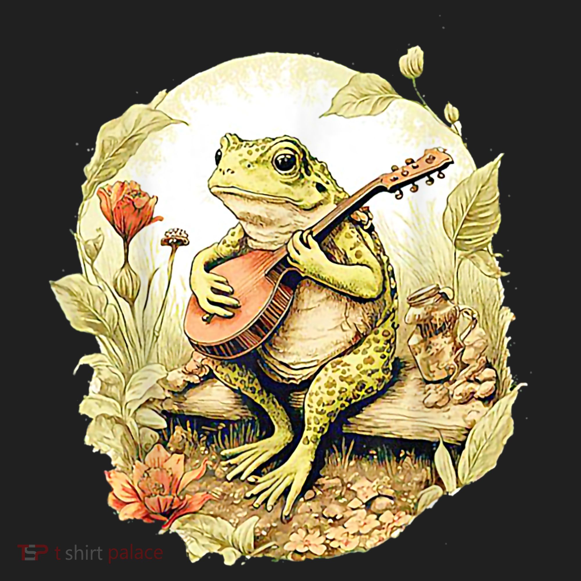 Frog Playing Banjo On Log Tumbler