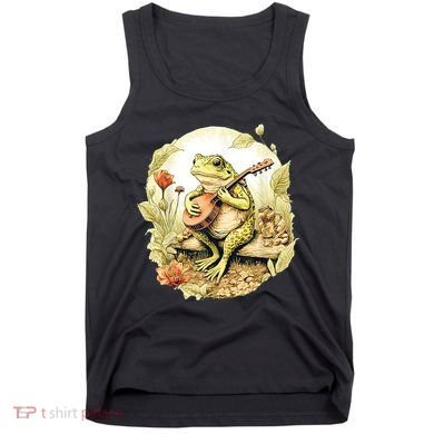 Frog Playing Banjo On Log Tank Top
