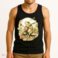 Frog Playing Banjo On Log Tank Top thumb 3