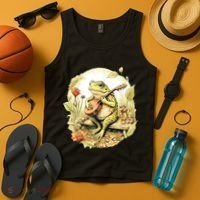 Frog Playing Banjo On Log Tank Top thumb 4