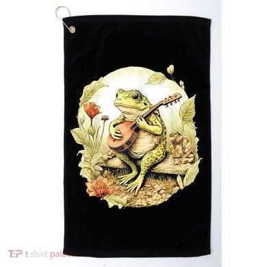 Frog Playing Banjo On Log Golf Towel