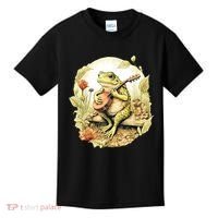 Frog Playing Banjo On Log Kids T-Shirt thumb 0