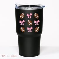Football Pink Bow Festive Sport Lover Tumbler thumb 0