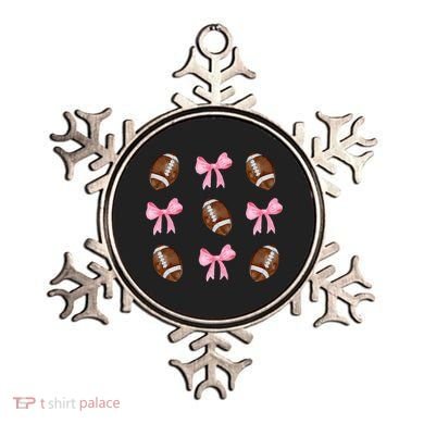 Football Pink Bow Festive Sport Lover Ornament