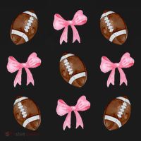 Football Pink Bow Festive Sport Lover Ornament thumb 1
