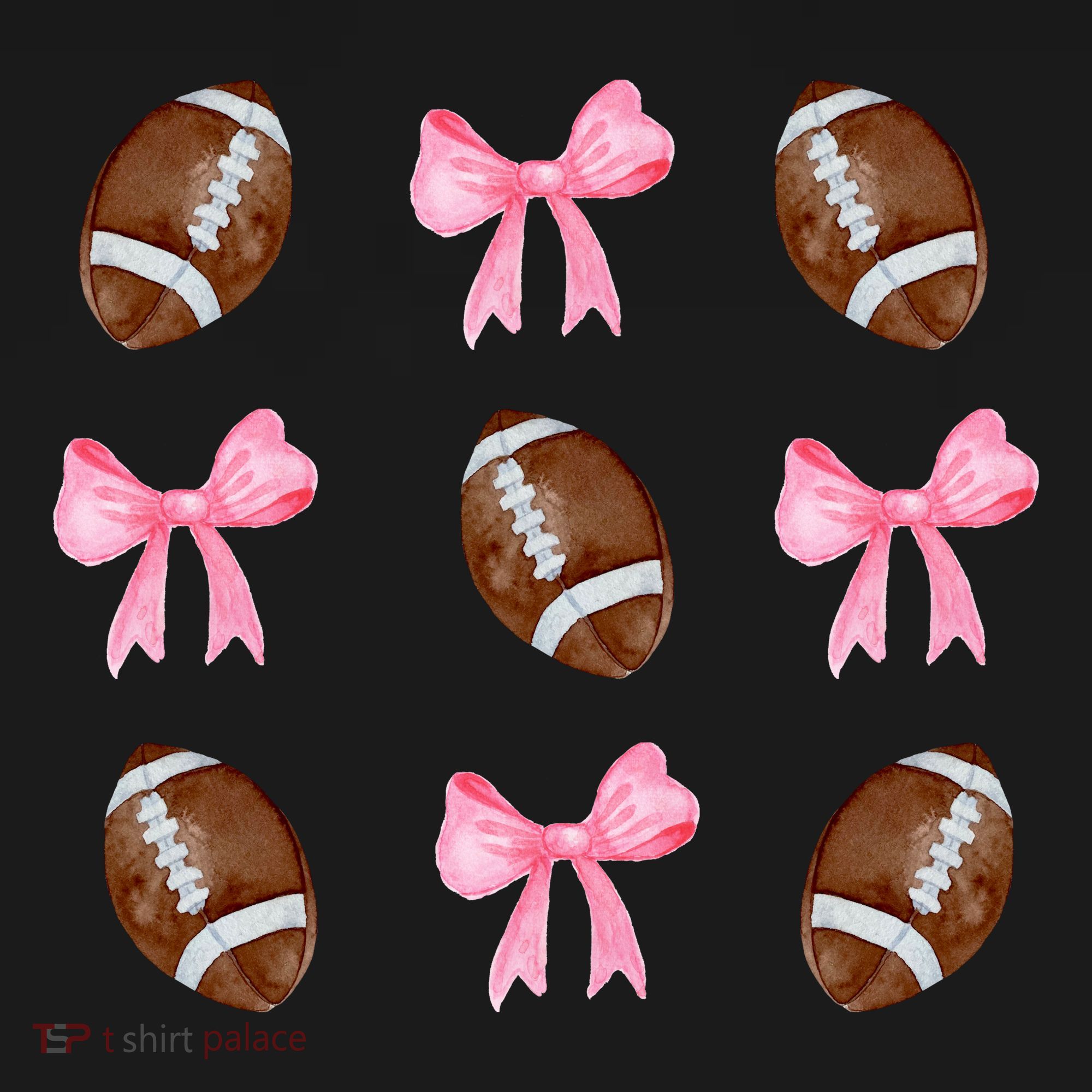 Football Pink Bow Festive Sport Lover Ornament