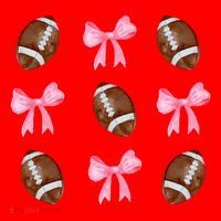 Football Pink Bow Festive Sport Lover Santa Hat thumb 1