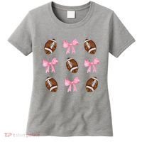 Football Pink Bow Festive Sport Lover Women's T-Shirt thumb 0
