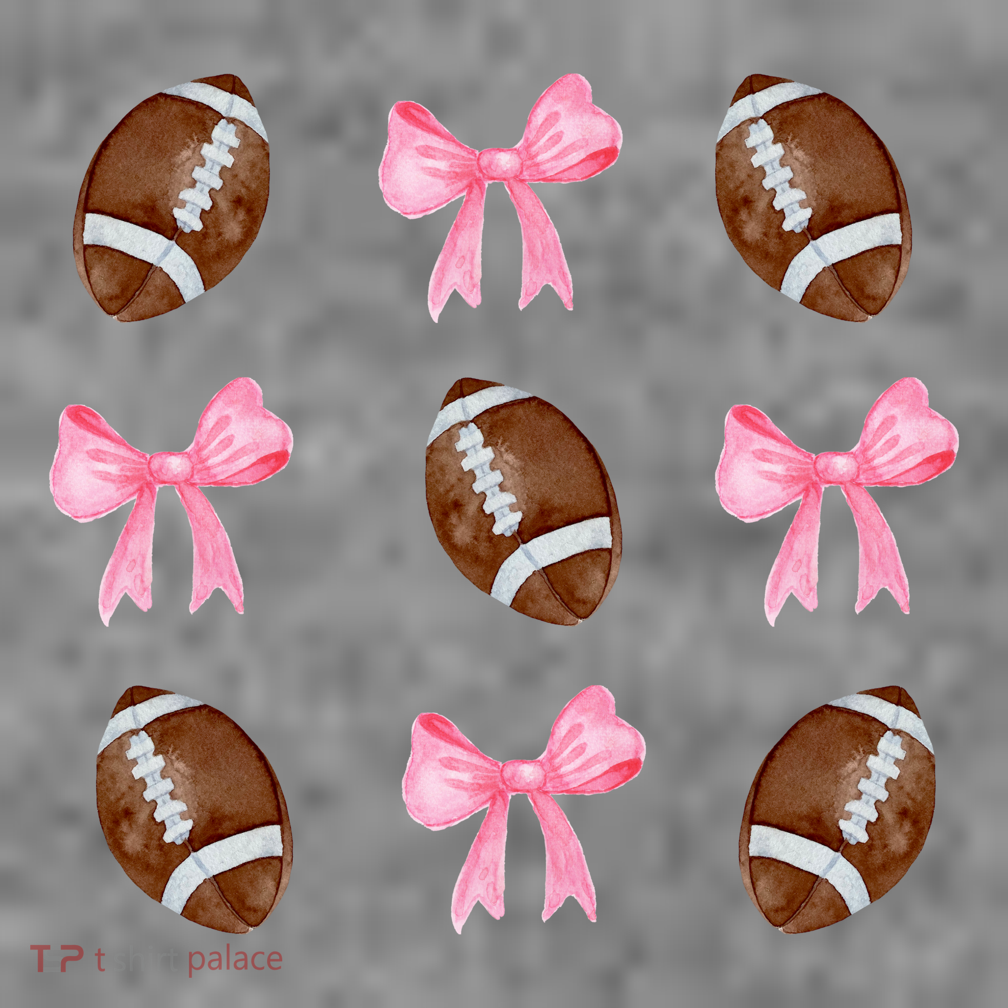 Football Pink Bow Festive Sport Lover Kids T-Shirt