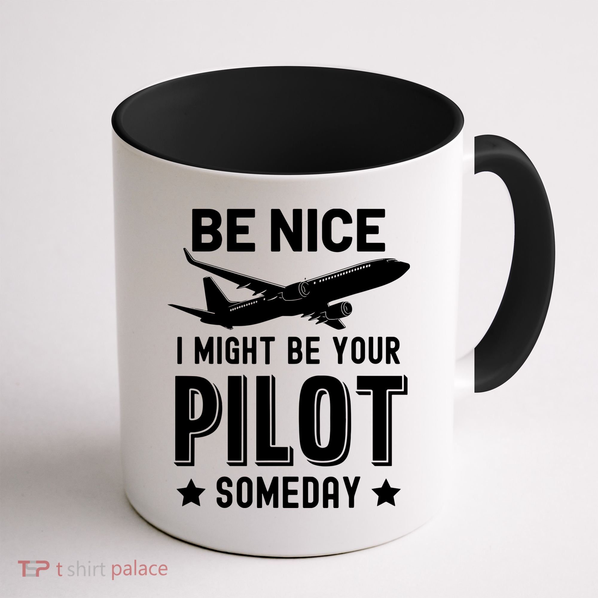 Funny Pilot Be Nice I Might Be Your Pilot Someday Aviation Coffee Mug