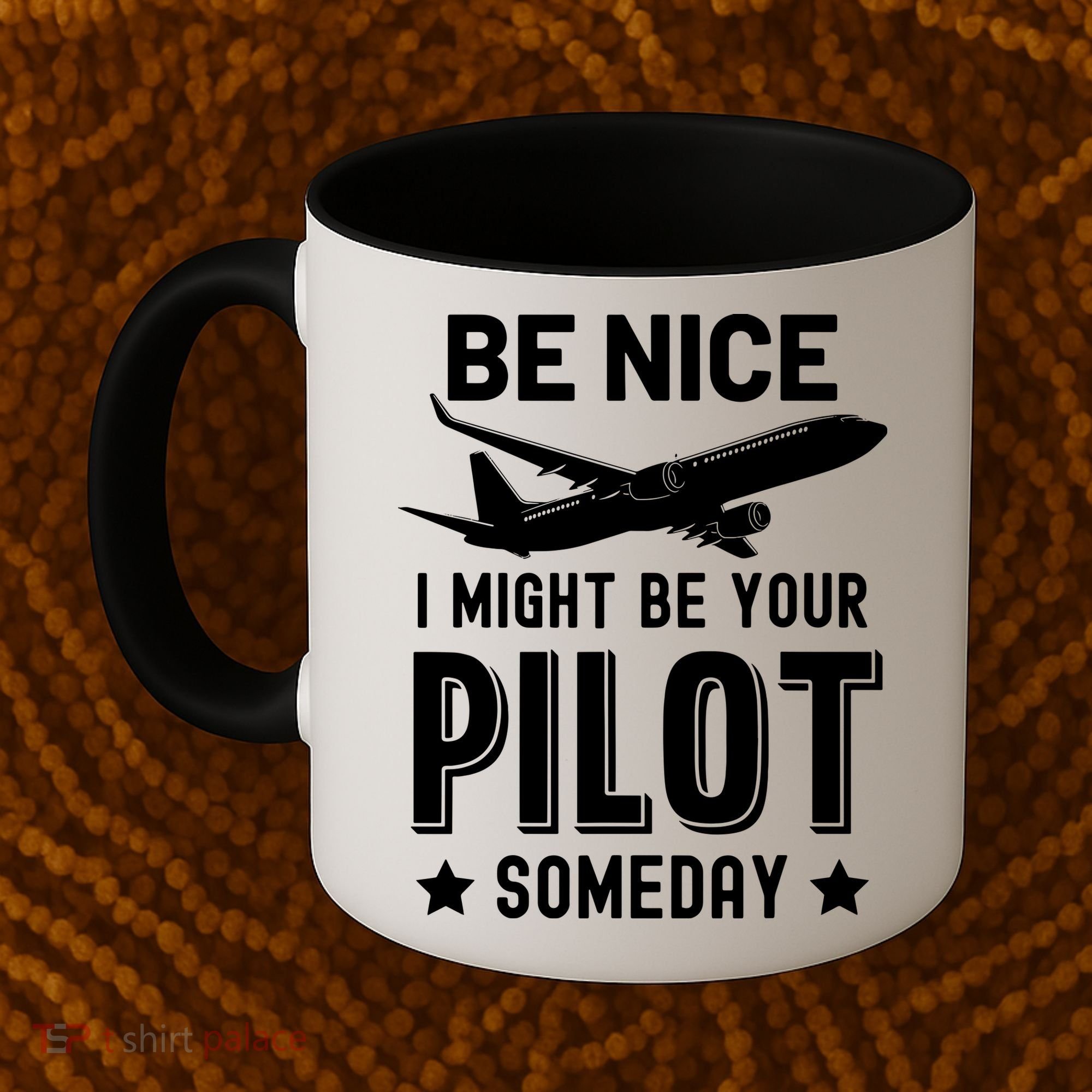 Funny Pilot Be Nice I Might Be Your Pilot Someday Aviation Coffee Mug