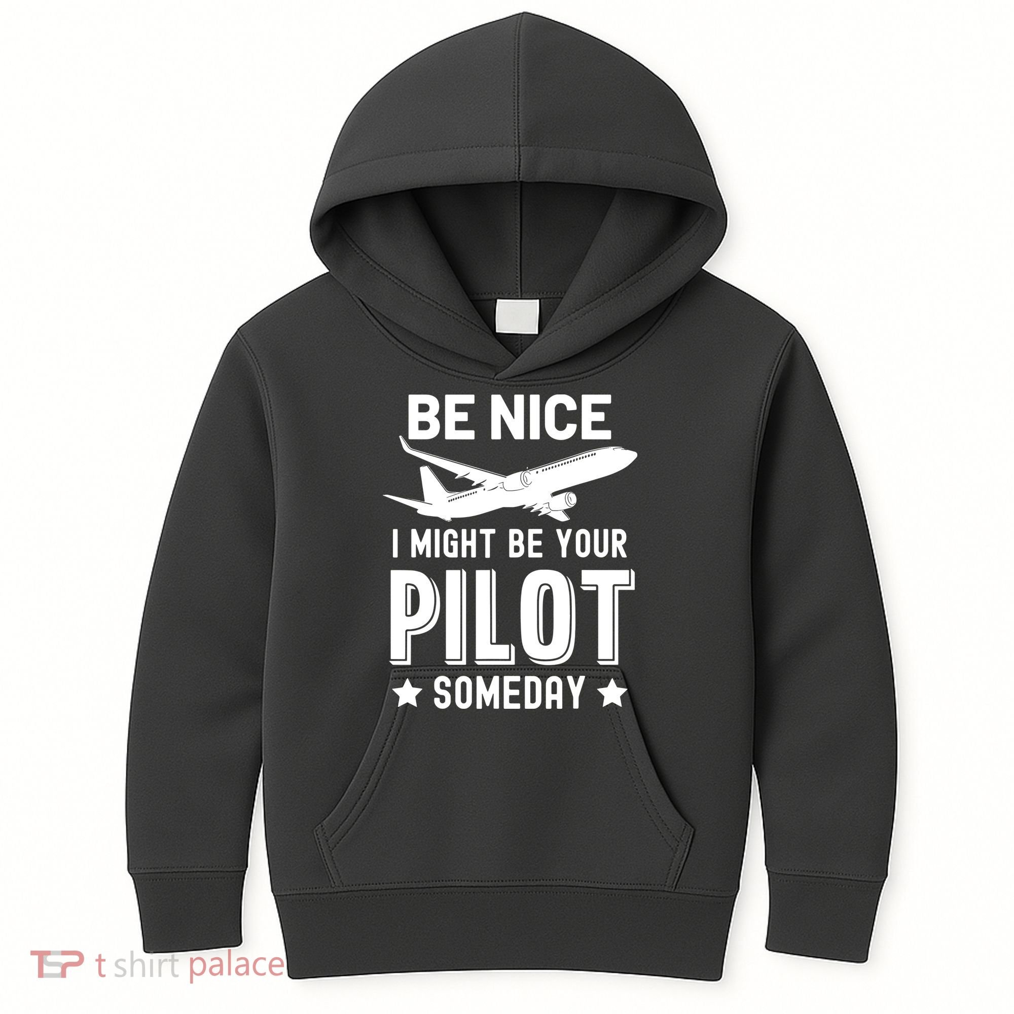 Funny Pilot Be Nice I Might Be Your Pilot Someday Aviation Kids Hoodie